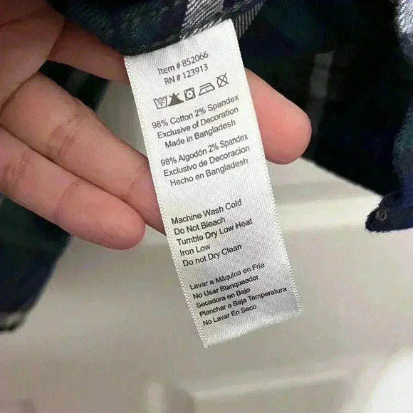 JACHS GIRLFRIEND Green and Navy roll tab sleeve flannel | size small - Picture 10 of 10